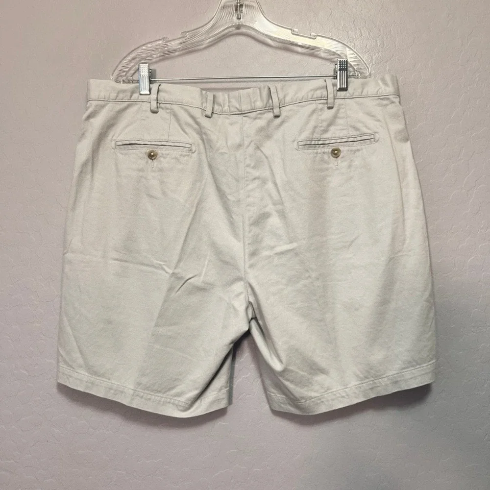 NWT Peter Millar Mens Size 40 Flat Front Chino Shorts Grey Pima Cotton Spandex